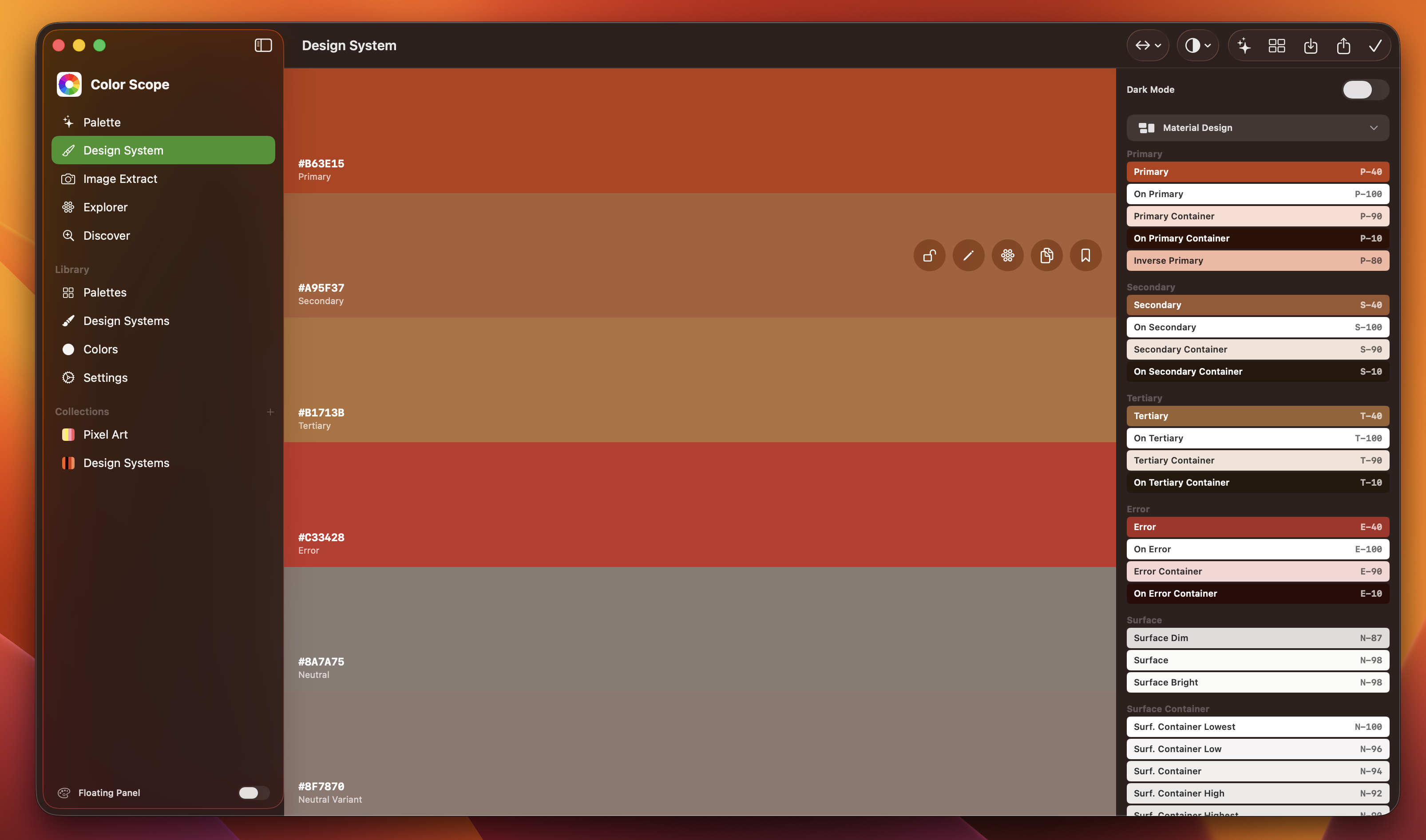 Design system builder view